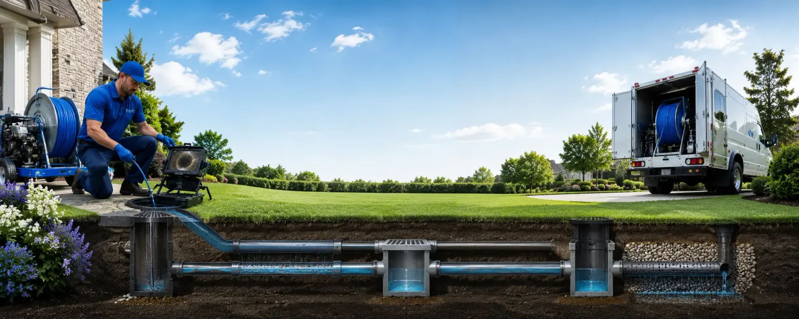 Outdoor drain cleaning information for George West, TX